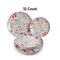 32 Count Meadow Design Paper Plates Combo Set Elegant Disposable Dinnerware 10 inch + 8 inch